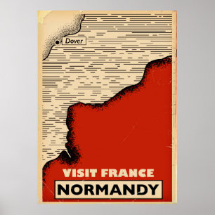 Vintage travel To Normandy, France Poster