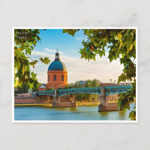 vintage travel toulouse France tourism retro  Postcard