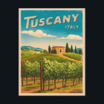 Vintage Travel Tuscany Italy Retro Scenic Postcard<br><div class="desc">Immerse yourself in the sun-kissed landscapes and timeless beauty of Tuscany with this enchanting retro travel-inspired design. Infused with nostalgic vibes and vintage charm, this design captures Tuscany's scenic countryside in a retro aesthetic reminiscent of classic travel posters from yesteryear.</div>