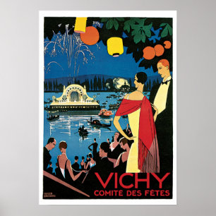 Vintage Travel,Vichy France Poster