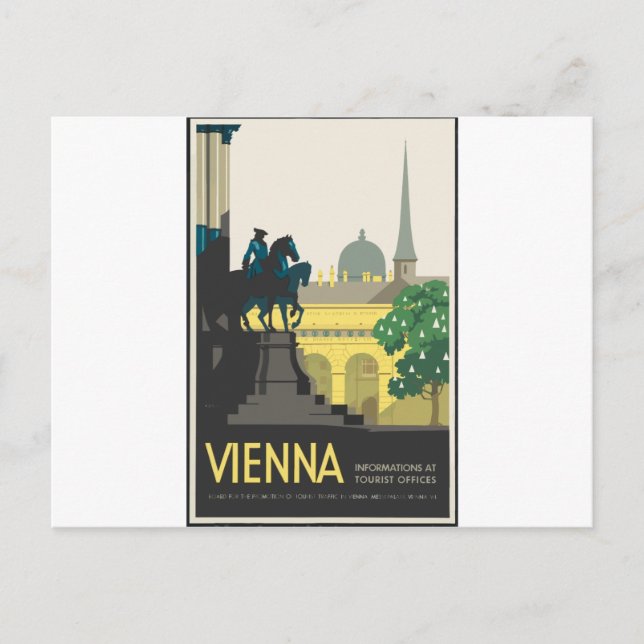 Vintage Travel Vienna Postcard (Front)