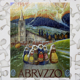 Vintage Travel, Women of Abruzzo, Italy Jigsaw Puzzle