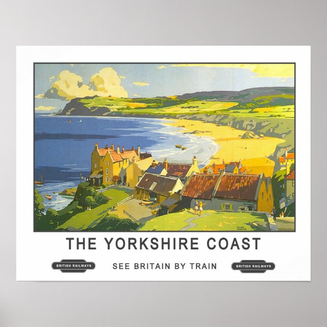 Vintage Travel,Yorkshire Coast Poster (Front)