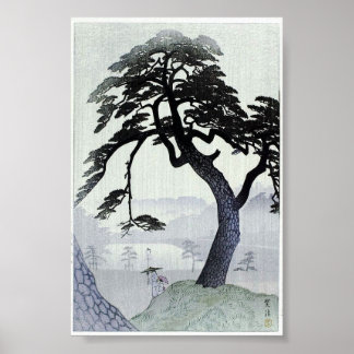 Vintage Tree Japanese Woodblock Art Ukiyo-E Poster