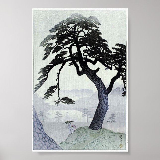 Vintage Tree Japanese Woodblock Art Ukiyo-E Poster (Front)
