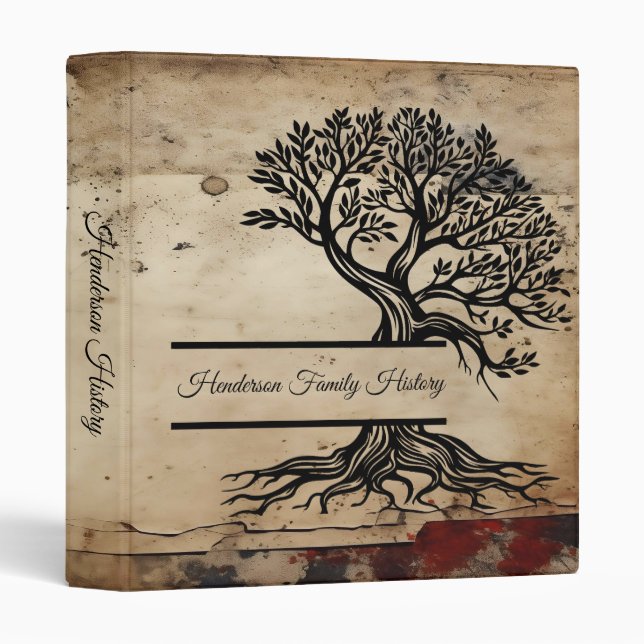 Vintage Tree Of Life Tree Genealogy Binder (Front/Spine)