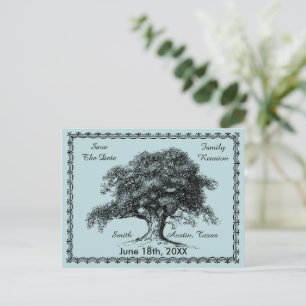 Vintage Tree Outdoor Rustic Family Reunion Announcement Postcard