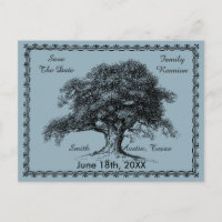 Vintage Tree Outdoor Rustic Save The Date Blue