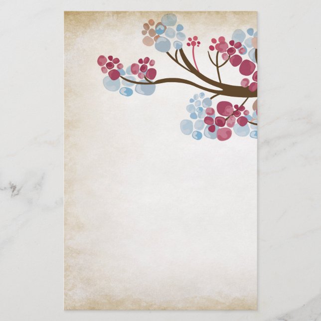 Vintage tree Stationery (Front)