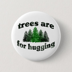 Vintage Trees Are for Hugging 2 Inch Round Button