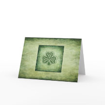 Vintage trendy grundge Irish shamrock