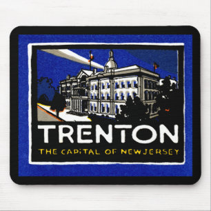 Vintage Trenton NJ Poster Mouse Pad