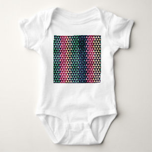 Vintage Triangle Geometric Seamless Pattern Baby Bodysuit