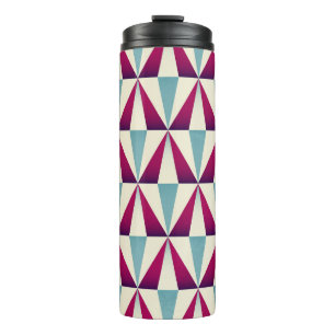 Vintage triangle geometric seamless pattern. thermal tumbler