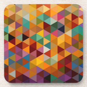 Vintage Triangles Pattern Background. Coaster
