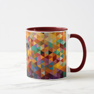 Vintage Triangles Pattern Background. Mug