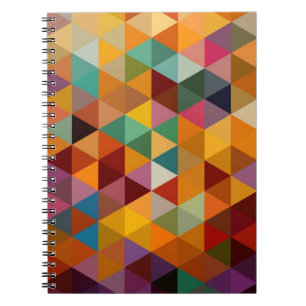 Vintage Triangles Pattern Background. Notebook