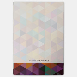 Vintage Triangles Pattern Background. Post-it Notes