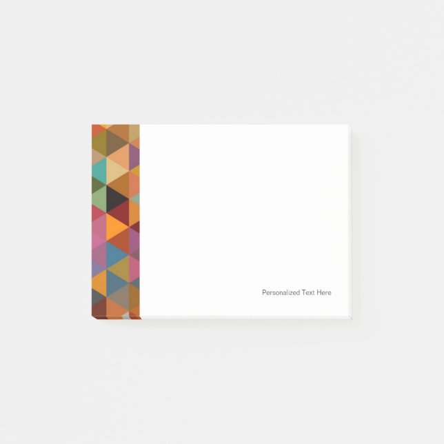 Vintage Triangles Pattern Background. Post-it Notes (Front)