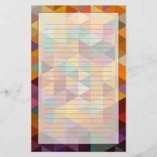 Vintage Triangles Pattern Background. Stationery