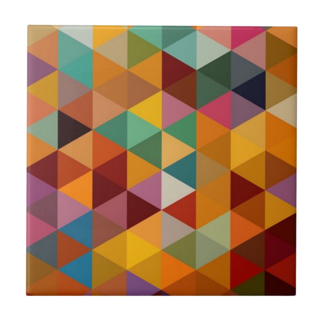 Vintage Triangles Pattern Background. Tile (Front)