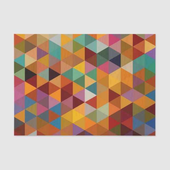 Vintage Triangles Pattern Background. Tissue Paper (Front)