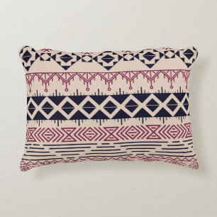 Vintage tribal Aztec background, ethnic pattern. Accent Pillow
