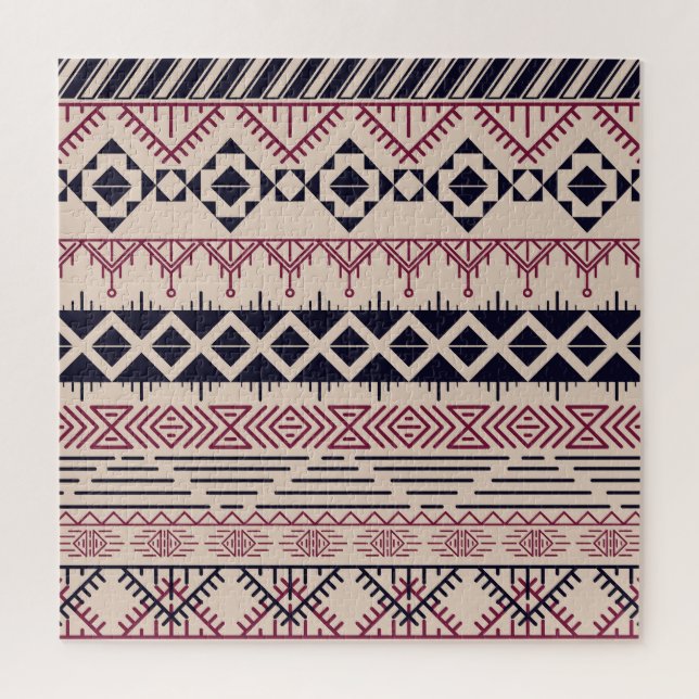 Vintage tribal Aztec background, ethnic pattern. Jigsaw Puzzle (Vertical)
