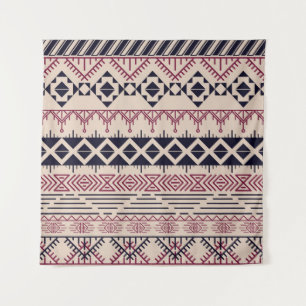Vintage tribal Aztec background, ethnic pattern. Tapestry