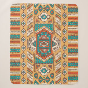 Vintage tribal ethnic seamless illustration patter sherpa blanket