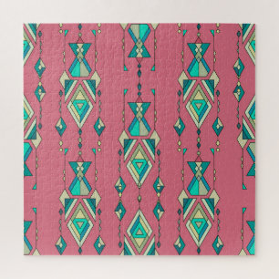 Vintage Tribal: Ethnic Seamless Pattern Jigsaw Puzzle