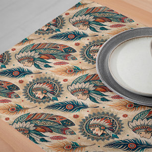 Vintage Tribal Table Runner Rich Heritage Motifs