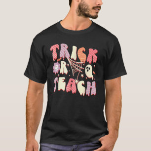 Vintage Trick Or Teach  Teacher Halloween Costume T-Shirt