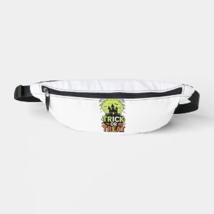 Vintage Trick or Treat Haunted House Halloween Des Fanny Pack
