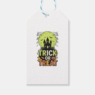 Vintage Trick or Treat Haunted House Halloween Des Gift Tags