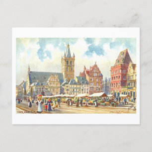 Vintage Trier Marketplace Postcard