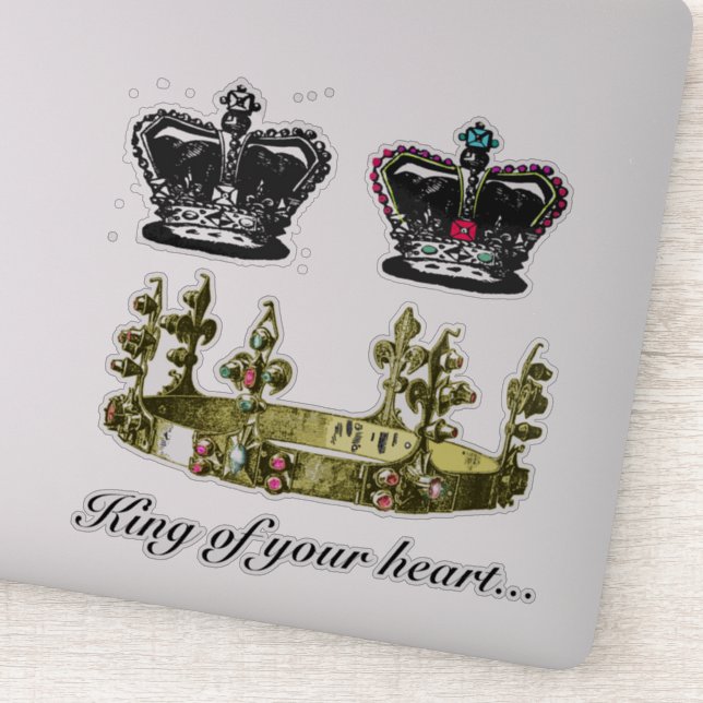 Vintage Triple Crowns Vinyl  Laptop Sticker (Detail)