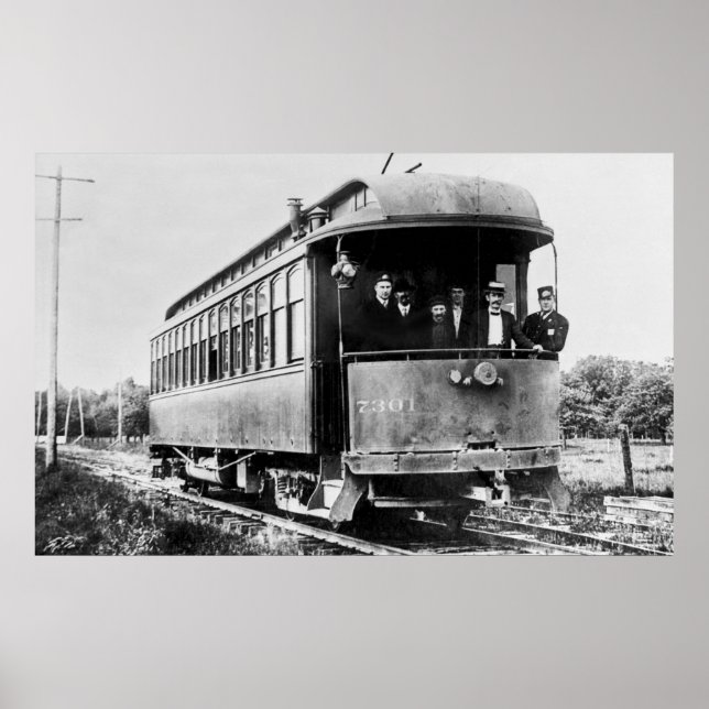 Vintage Trolley Car Poster (Front)