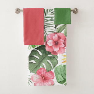 Vintage Tropical Bath Towel Set