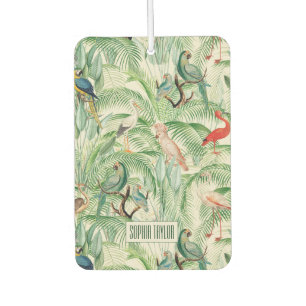 Vintage Tropical Birds and Palm leaves Air Freshener