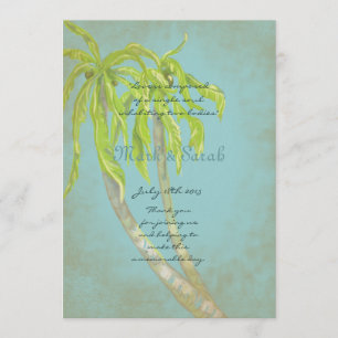 Vintage Tropical Breeze II  Wedding Program