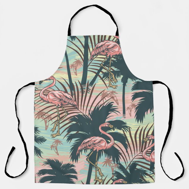 Vintage tropical colourful seamless pattern with p apron (Front)