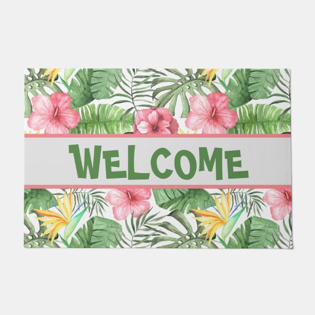 Vintage Tropical Doormat (Front)