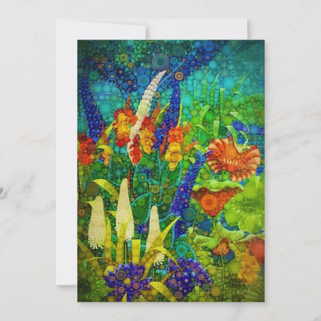 Vintage Tropical Forest Landscape Scenery Holiday Card (Front)