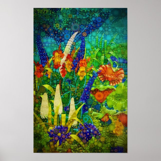 Vintage Tropical Forest Landscape Scenery Poster (Front)