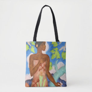 Vintage Tropical Hawaiian Woman Island Theme Tote Bag
