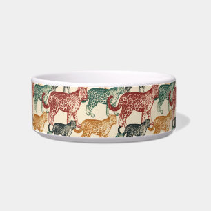 Vintage Tropical Jungle Wild Stalking Leopard Bowl