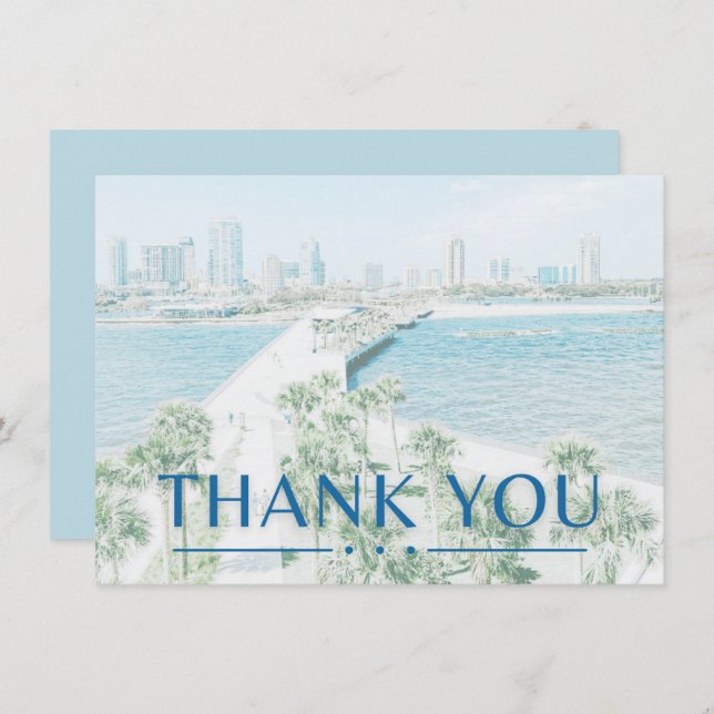 Vintage Tropical Merci Cartes (Devant / Derrière)