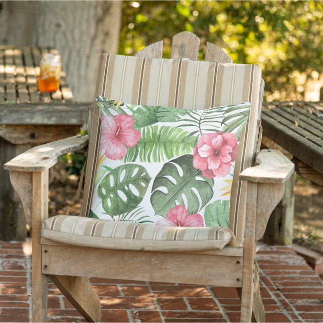 Vintage Tropical Outdoor Pillow (Chair)