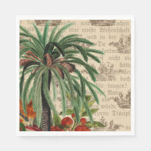 Vintage Tropical Palm Tree Napkin